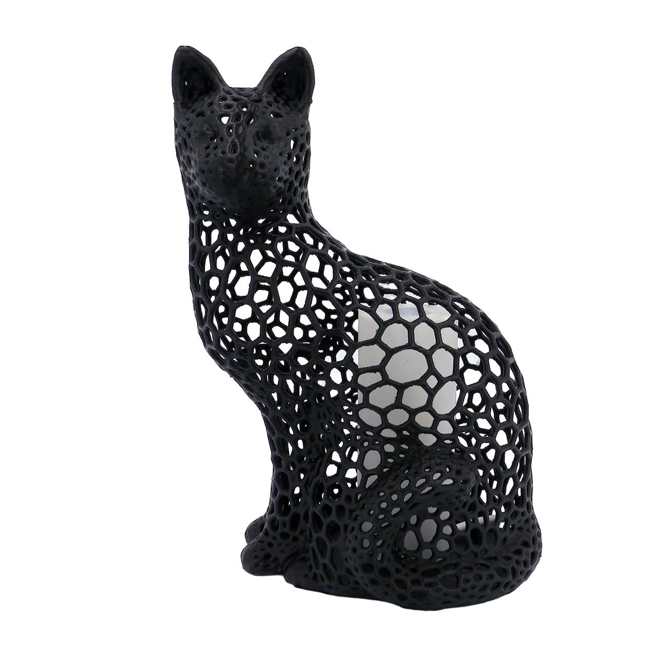 01 Katinas su ertmemis juodas LED