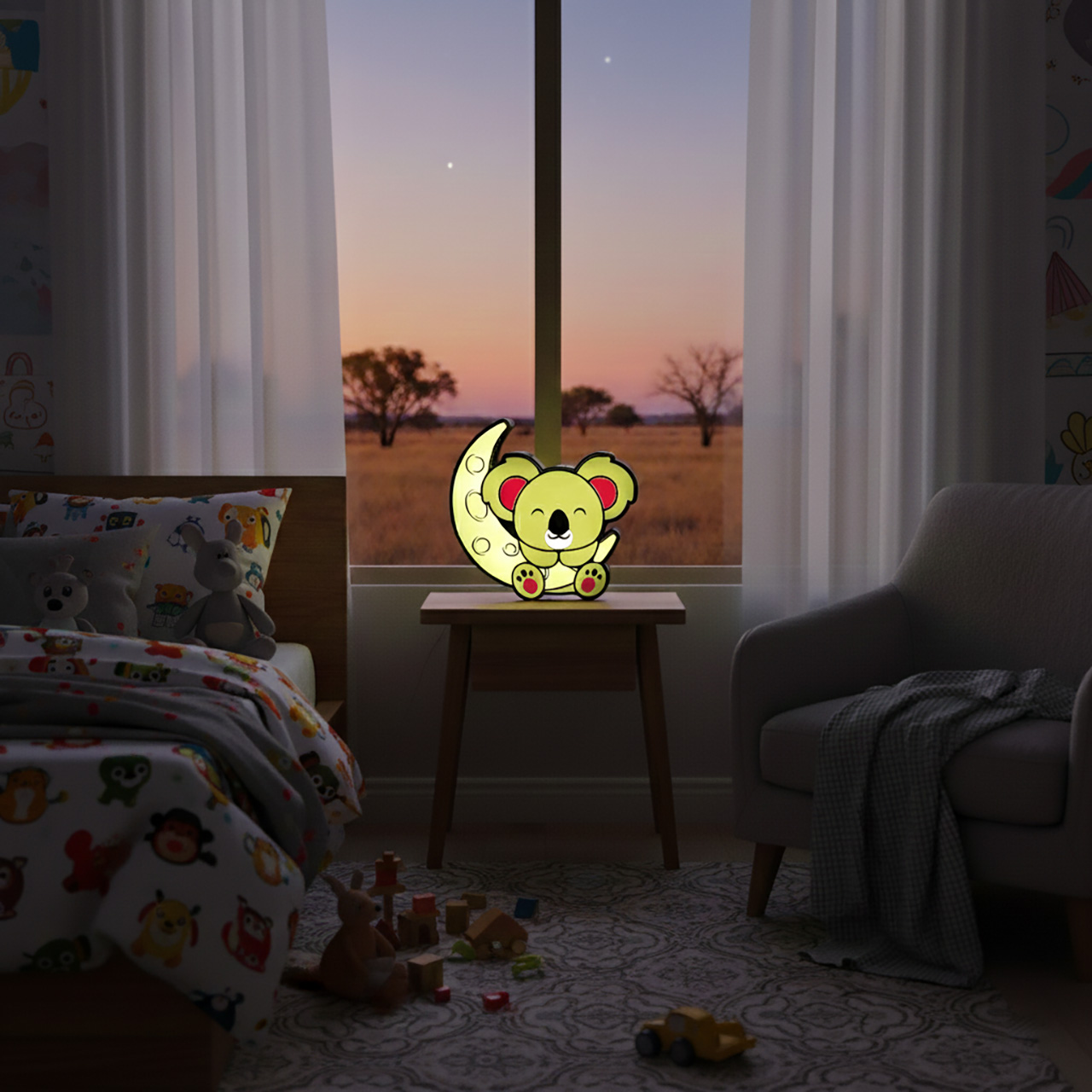 112002-02-3D-Stalinis-LED-Sviestuvas-Koala-Ir-Menulis-Vaikiskas