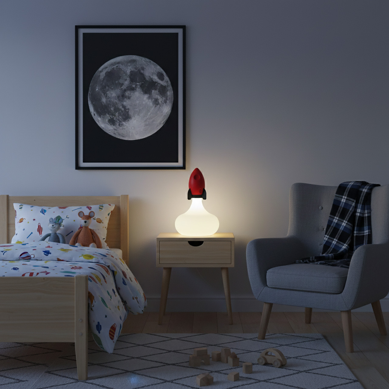 112007-02-3D-Stalinis-LED-Sviestuvas-Raketa-Vaikiskas