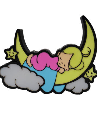 Vaikiškas LED šviestuvas Mergaitė ir Mėnulis