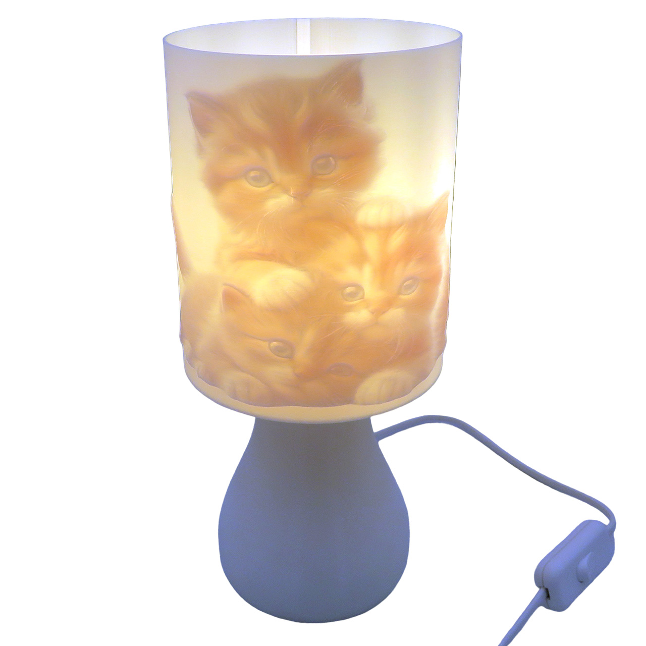 06 Stalinis sviestuvas Kaciukai su piesiniu LED 3D