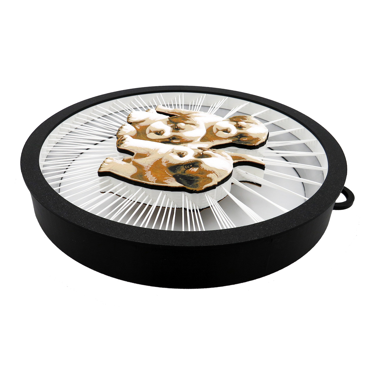 02 Sienine dekoracija apskritimo formos-suniukai-plastiko gijos