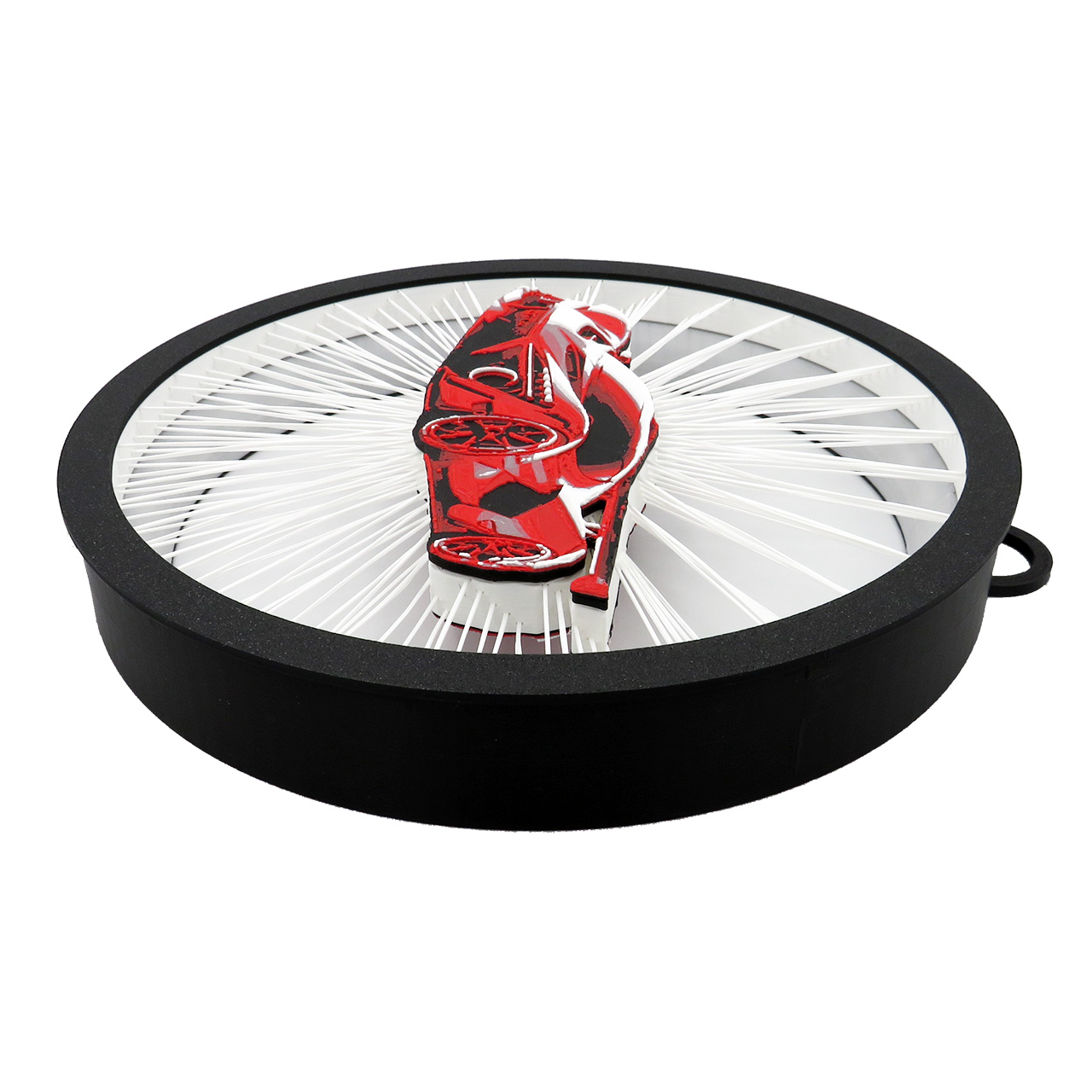 02 Staline dekoracija apskritimo formos-sportinis automobilis-plastiko gijos