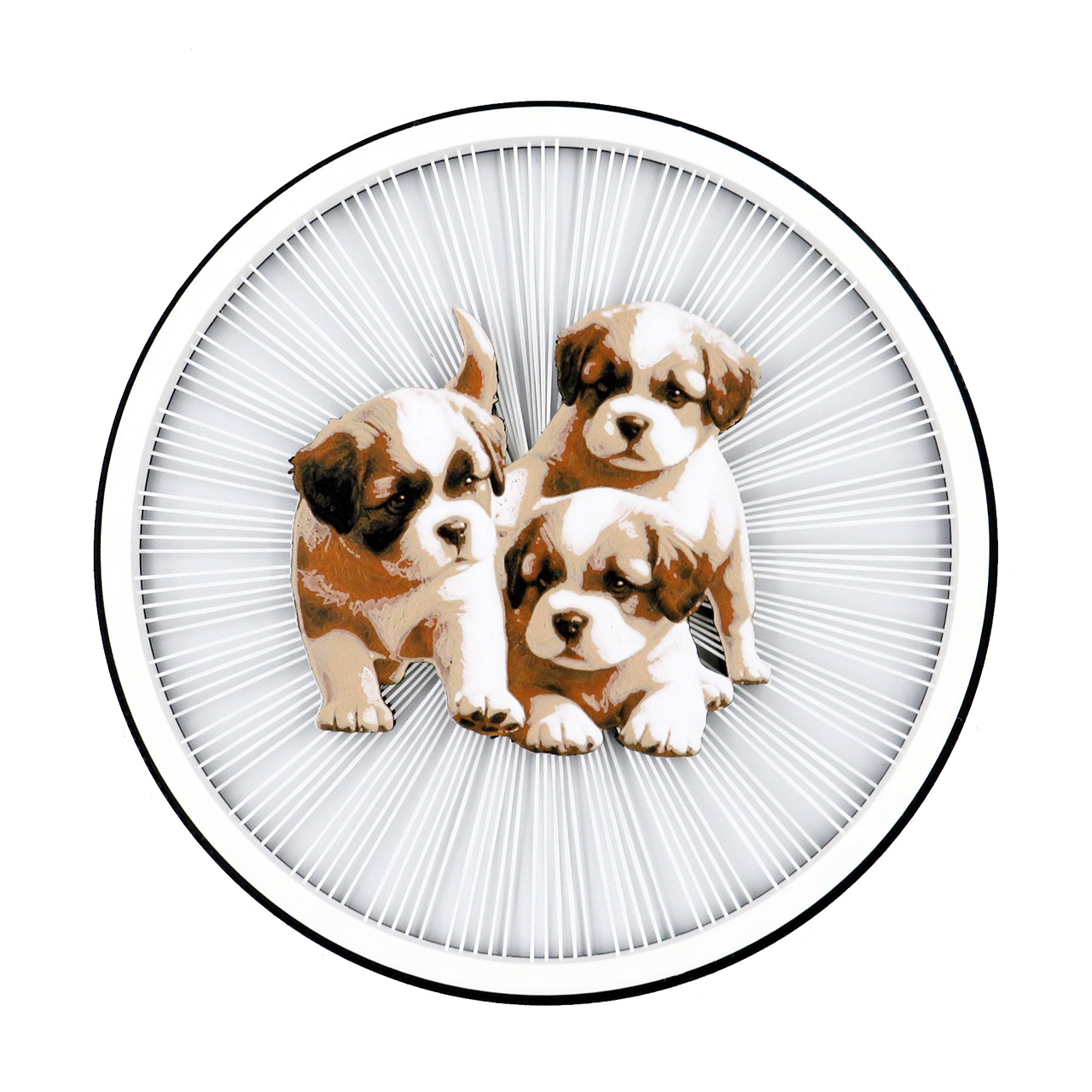 04 Sienine dekoracija apskritimo formos-suniukai-plastiko gijos