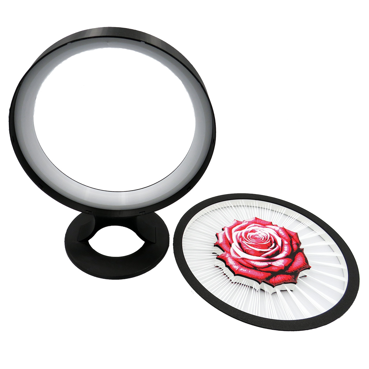 06 Stalinis sviestuvas apskritimo formos-roze-plastiko gijos