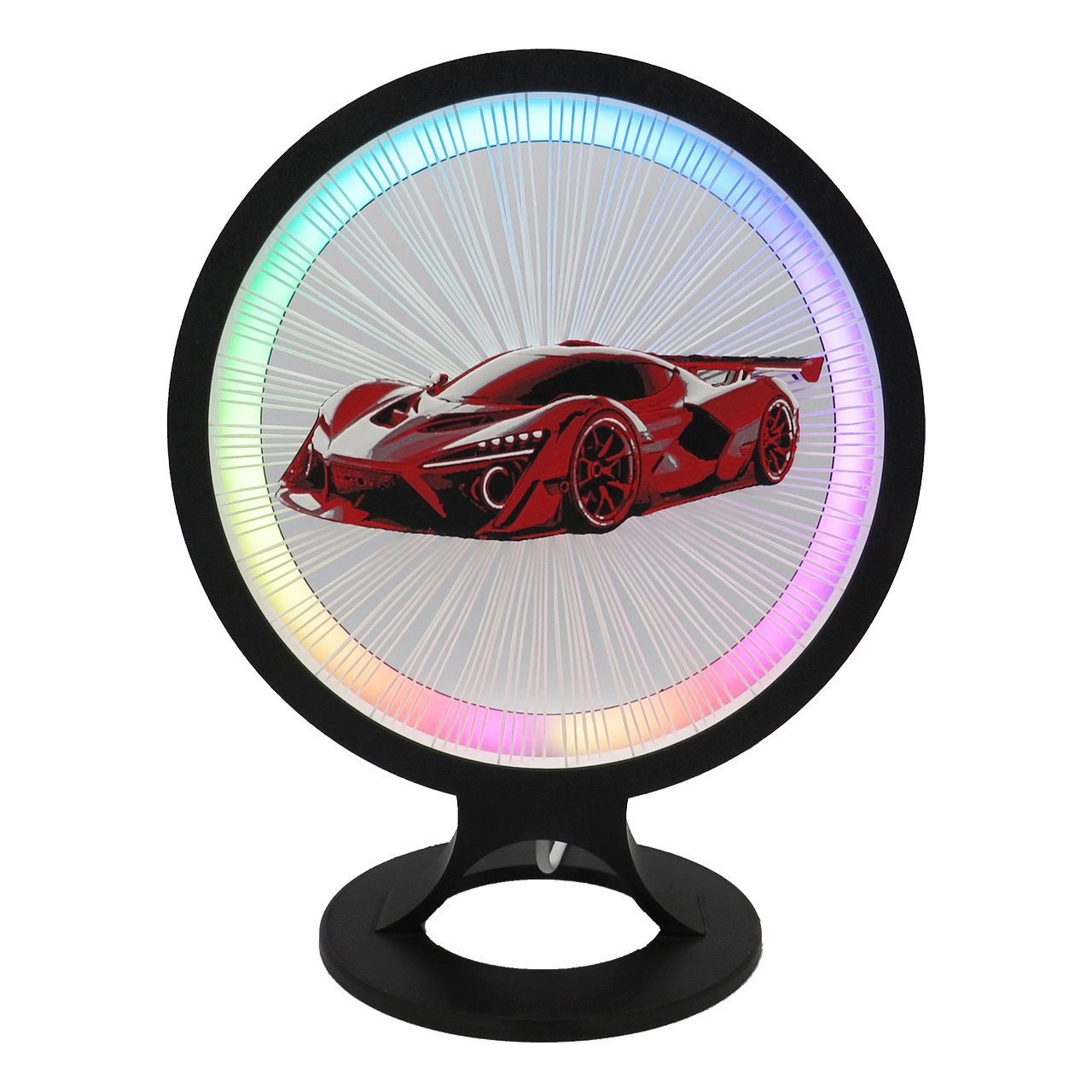 21 Stalinis LED sviestuvas apskritimo formos-sportinis automobilis-plastiko gijos