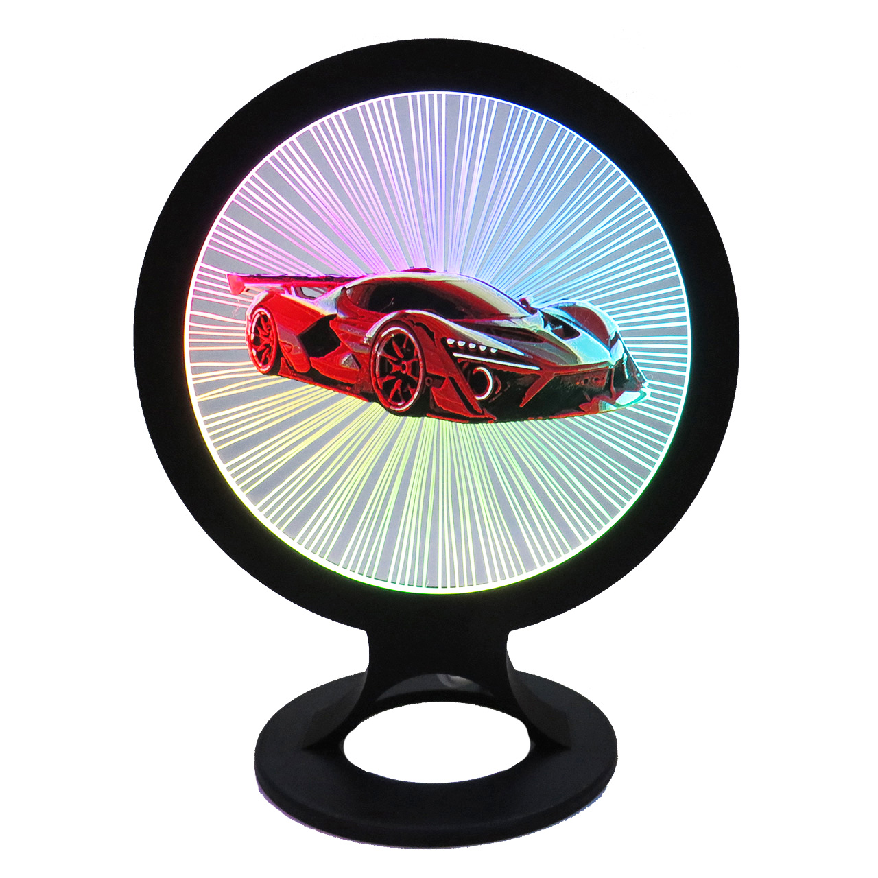 22 Stalinis LED sviestuvas apskritimo formos-sportinis automobilis-plastiko gijos