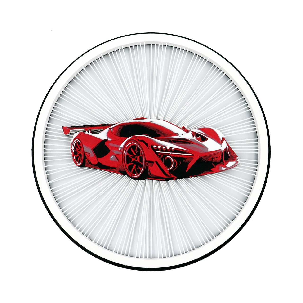 31 Stalinis LED sviestuvas apskritimo formos-sportinis automobilis-plastiko gijos